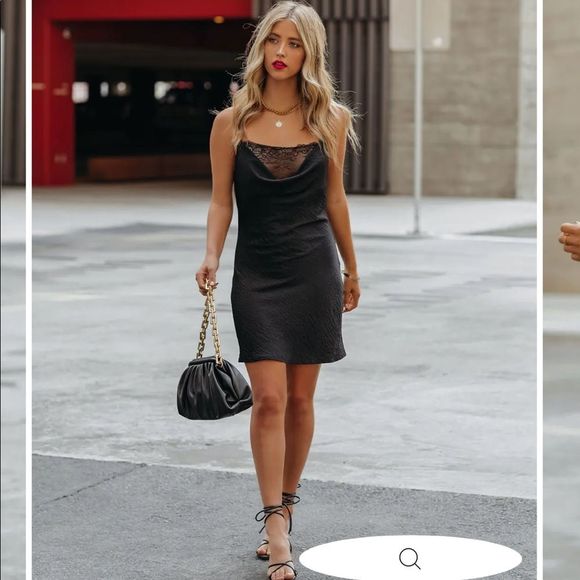 NWOT VICI ALIVIA SATIN LACE SLIP DRESS - Picture 2 of 9